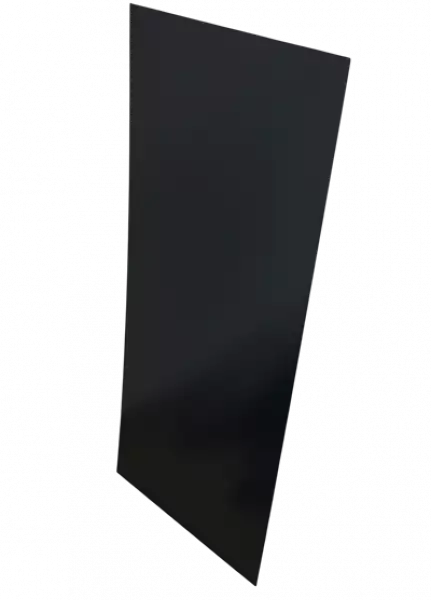 Stahlblechplatte RAL 7016 anthrazitgrau – Rückseite.